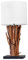 riess-ambiente.de Design Tischlampe Euphoria 60cm Natur weiß rund Massivholz handgearbeitet, Nachttischlampe, Wohnzimmerlampe, Dekolampe