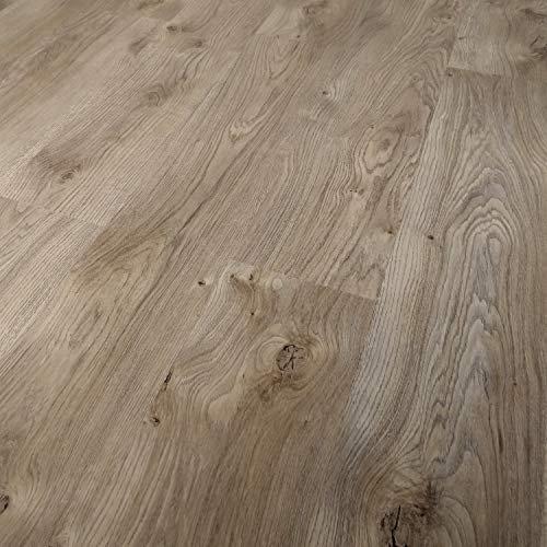 TRECOR® Klick Vinylboden RIGID 3.5 Massivdiele - 3,5 m stark mit 0,30 mm Nutzschicht - Sie kaufen 1 m² - WASSERFEST (Trend Oak Nature, Vinylboden 1 qm)