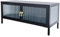 Riess Ambiente Modernes TV-Lowboard Amsterdam 90cm schwarz Gold Riffelglas Metall Vitrine Schrank, Fernsehschrank für Fernseher, geeignet für Dein Wohnzimmer oder Schlafzimmer