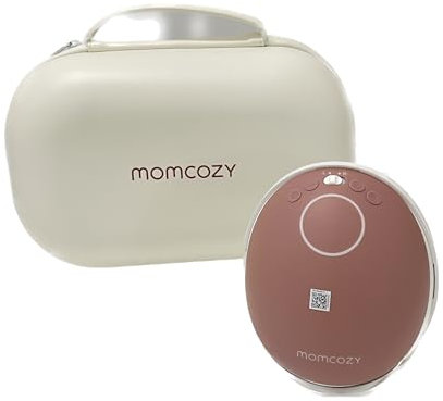 Momcozy Extractor de leche manos libres con flujo móvil | M9, control discreto de aplicación con múltiples modos personalizados y 15 niveles, almacenamiento independiente de leche materna, extractor