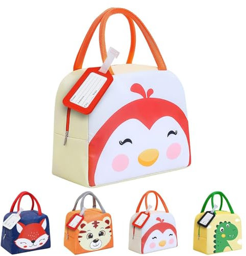 CIYIN Bolsa térmica para el almuerzo de 5 l para niños – Nevera pequeña con tema de pingüino