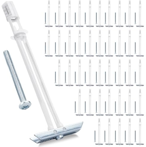 Heavy Duty Drywall Anchor Bolts with 1/4-20 Fastener Suitable for TV Mounting Hollow Wall Anchor Bolt Screw Kit Supports Up to 270 lbs Each on 1/2 Inch Drywall Pack of 42