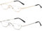 Viseng 2 Paia Occhiali da lettura Mezzaluna in Metallo Ultraleggero da Ultra Thin Metal Materiale Telaio Occhiali da lettura Leggeri Comodi Unisex 3.0