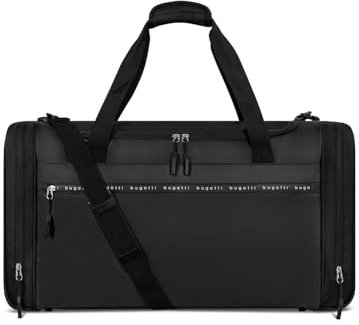 Bugatti Large Reisetasche | Reisetasche 65 cm aus recyceltem PET Material | für Männer & Frauen | Blanc Delight