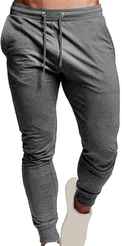hehiy Herren Sporthose Jogginghose Lang Fitnesshose Bodybuilding Kraftsport Hose Gym Pumperhose Thermo-Jogginghose FüR Herren Sporthose Herren Lang 100% Baumwolle Lange Laufhose Herren
