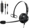 Arama 3,5mm Klinke Headset Handy, PC Kopfhörer mit Mikrofon Noise Cancelling für Fritzfon c6 c5 iPhone Samsung Laptop Tablet Computer Business Call Center Home Office Skype Zoom Meetings, Komfort Fit