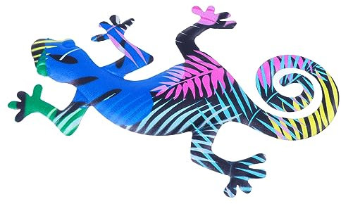 IMIKEYA 3st Schmiedeeiserner Gecko-wandbehang Gecko-statuen Wanddekoration Vintage Rustikale Wand Vintage-schmuck Dekoration Für Zu Hause - Außenwand -ornament- Eisen