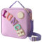 Lsolierte Lunchtasche, Verstellbarer Schultergurt, Große Isolierte Lunch-Tasche, Wiederverwendbar, Adrette Lunchbox, für Mädchen, Schule, Reisen, Picknick, geeignet für Kinder ab 3 (Purple)