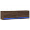 vidaXL Brown Oak TV Wall Cabinet with LED Lights - Floating Unit - Engineered Wood - 140 x 31 x 38 cm