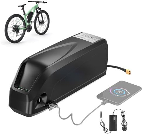 Varstrom G80 48V 20Ah Ebike Battery with Charger & USB Port, Lithium Electric Bike Battery, Downtube Shark Battery for 250W 500W 750W 1000W 1500W Bafang Ebike Conversion Kit