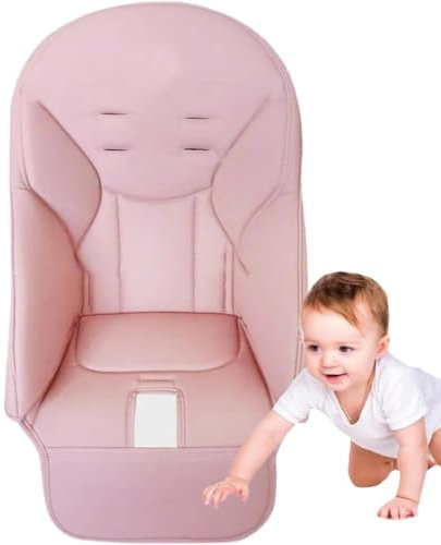 Housse Chaise Haute pour Bébé Coussin en Cuir pour Chaise Salle À Manger Coussin De Chaise Haute Respirant Multifonctionnelle Housse Siège Souple pour Siesta Zero3, Peg Perego (Rose)