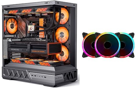 Boîtier D'ordinateur ATX Moyenne Tour En Verre Trempé À 270° - Compatible Avec La Carte Mère ATX - Débit D'air Élevé - 10 Positions De Ventilateur - Prend En Charge Un Double Refroidissement Par Eau D