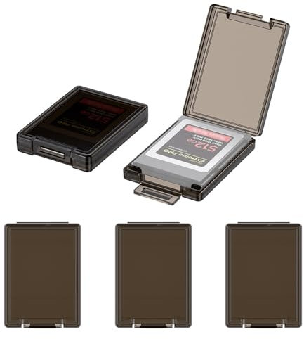 KIWIFOTOS Memory Card Case, 6 Packs XQD Cfexpress Type B Card Storage Holder,Individual Plastic Card Wallet For Nikon,Fuji, Ronin 4D,Canon EOS Camera Accessories, With Labels For Easy Organization