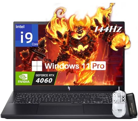 acer Nitro V 15 - Laptop para juegos, Intel 13 Gen Core i9-13900H, GeForce RTX 4060, pantalla IPS de 15.6 pulgadas y 144 Hz, DDR5 de 64 GB, SSD de 4 TB, Wi-Fi 6, teclado retroiluminado, Windows 11