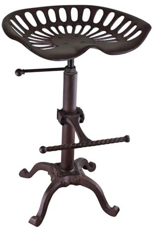 Rustikaler Gusseisen-Traktorsitz, Küchen-/Barhocker, Heimdekoration