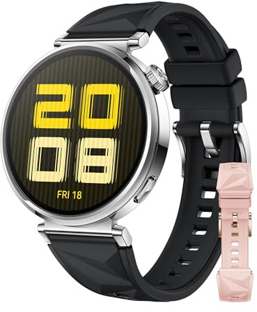 HUAWEI WATCH GT 5 41mm Nero + EasyFit 3 Cinturino in Fluoroelastomero Rosa Cristallo