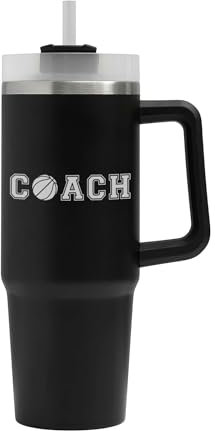 Vaso grande de baloncesto para entrenador, taza de baloncesto, termo aislado, taza grande