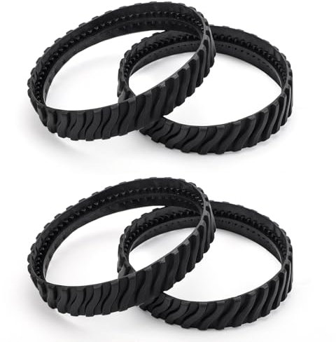 Gosknor Lot de 4 Chenilles Rechange pour Nettoyeur Piscine de Zodiac MX6 MX8 Elite, R0526100 Courroies en Caoutchouc Robustes pour Pneus Piscine