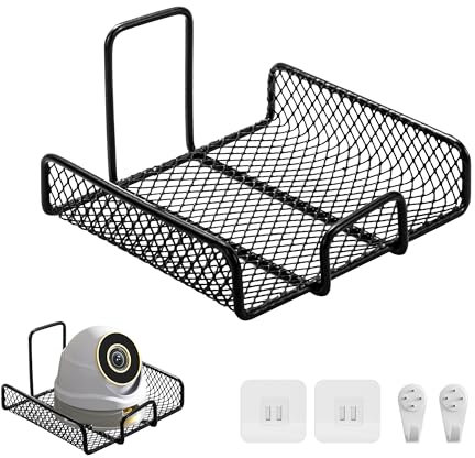 Support Camera Exterieur, Support CaméRa ExtéRieur avec Autocollants sans Clous et Clous Non Marquants Convient à Une Large Gamme D'Appareils Photo pour Montage Mural, Salons, Chambres à Coucher