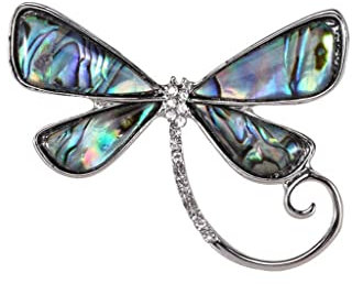 Shell Dragonfly Brosche Weibliche Pin -Mantel -Strickjacke Corsage Atmosphäre Kleidungszubehör Pin Geschenk