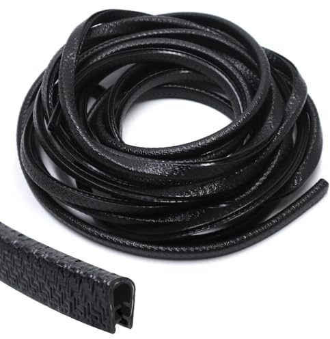 Aoyswuz 5 M Kantenschutz für Blech Querschnitt-Größe 10 * 6.5 mm Autotür Kantenschutz Anwendbare Stärke 1-2 mm für Meisten Autos Blech, Haushalt