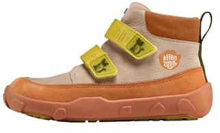 Affenzahn Übergangsschuh Leder Friendy wetterfest atmungsaktiv aus Leder mit Rutschfester Sohle und Reflektoren, Größe 21-32