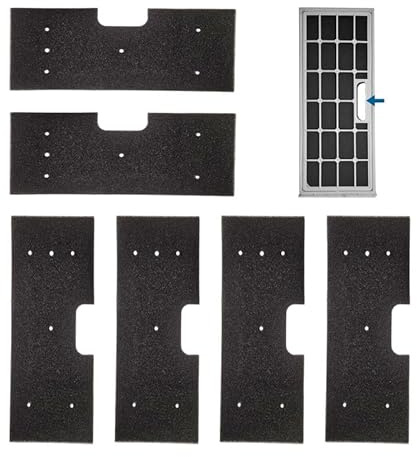Voryiot 6-Pack Dryer Foam Lint Filters WH01X35719 – Fit Compatible for Washer Dryer Combo PFQ97HSPVDS – No Housing Included