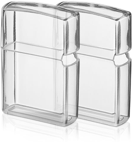 VALICLUD Feuerzeughülle Transparente Schutzhülle Für Hochklare Kunststoff-Feuerzeugbox Passgenaue Aufbewahrungsbox Gegen Kratzer Und Stürze 3Er Set Für Outdoor Camping Abenteuer