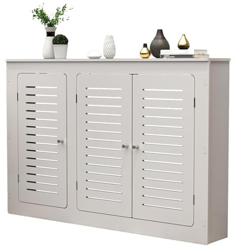Heizung Abdeckung Heizkörper MDF, Heizkoerperverkleidung mit Türen, Heizung Heizkörper Abdeckung Schutz, Gute Atmungsaktivität und Wärmeableitung(100x80x15cm/39x31x6in)