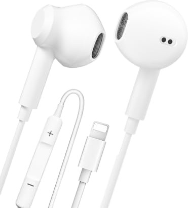 In-Ear Headphones for iPhone, Hi-Res Extra Bass Earphones, HiFi-Audio Stereo Noise Isolating Earbuds with Mic+Volume Control Compatible with iPhone 14 Pro Max/13/12/Mini/SE/11/XS Max/X/XR/8 Plus/7 (1)