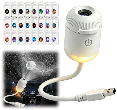 Smart Galaxy Sternenhimmel Projektor 2-in-1 Planetarium Nachtlicht | Plug-and-Play HD Sternenhimmel Projektor, 360° USB Galaxy & Moon Projektor, Schlafzimmer Dekoration & Kinderzimmer