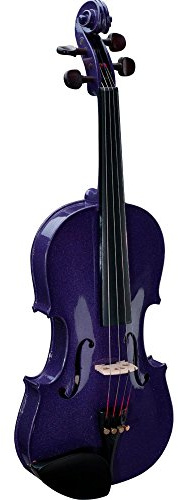 Stentor Harlequin Violin Outfit 4/4 Size, Violin for Intermediates with P&H Fibreglass Bow, Lightweight Case, Colourful String Instrument 1401APU, Purple