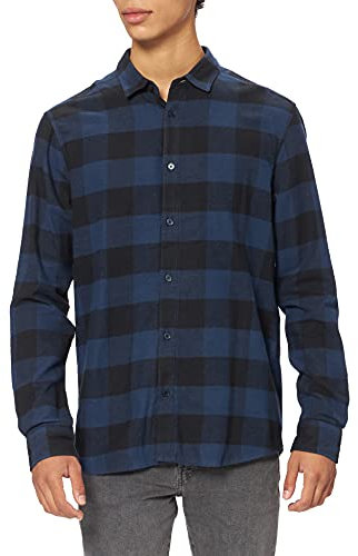 Only & Sons Onsgudmund Ls Checked Shirt Noos Chemise Casual, Multicolore (Dress Blues), Medium Homme