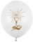 PartyDeco 6 Ballons Latex 27 cm Erste Kommunion Kelch und Gospel