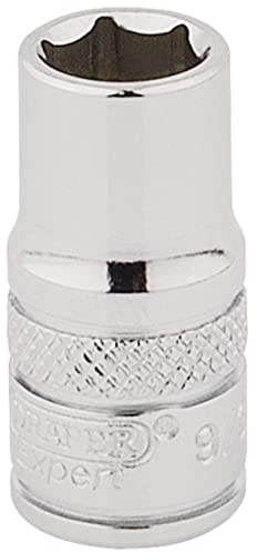 Draper 48567 1/4 Square Drive Polished Chrome Imperial Socket, 9/32 Size