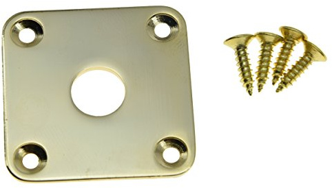 KAISH Goldener flacher Boden Metall Jack Plate Flat Base Square Jackplate für Gibson LP Les Paul