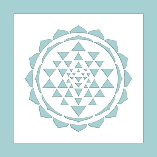 Zita's Creative Schablone 24,5x24,5cm - Sri Yantra. Schablone, Stencil