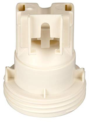 E27 Lampenfassung (PBT), Gewindefassung mit Halterung, Sockel mit 4,2 mm Schraubenloch Weiß (RAL 9003) 1 Stk.