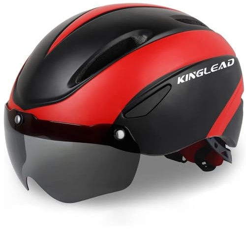 Casque Vélo Homme, Casque Vélo Femme KINGLEAD, Casque Vélo MTB avec Visière Magnétique Amovible et Sac de Transport Gratuit, Casque Respirant Ultraléger, Casque Vélo Ajustable