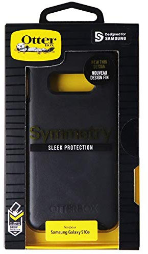 OtterBox Galaxy S10e Symmetry Series Case - Black, Ultra-Sleek, Wireless Charging Compatible, Raised Edges Protect Camera & Screen
