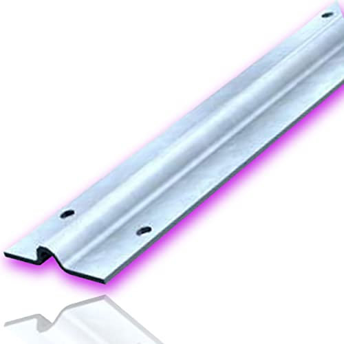 Déco Fer Forge - Rail De Portail Coulissant 3000 Mm Gorge En U À Visser - Epaisseur 3mm- Acier Zingué- Roue Galet Gorge en U- Portails extérieur Fer Alu Pvc -Portes coulissantes - Produit de qualité