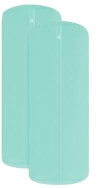 npluseins Doppelpack Jersey Nackenrolle-Kissenbezug - Uni Kissenhülle 1389.1908, ca. 40 x 15 cm, Mint