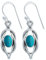 Ohrringe 925 Silber Türkis Edelstein Ohrhänger echt Silber Damen Sterling Silber Hänger Geschenk (MOH-142-15)