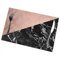 Uliykon Chic Modern Rose Gold Black Marble Color Block Table Placemats for Dining Table,Washable Table mats Heat-Resistant(12x18 inch) Set of 6