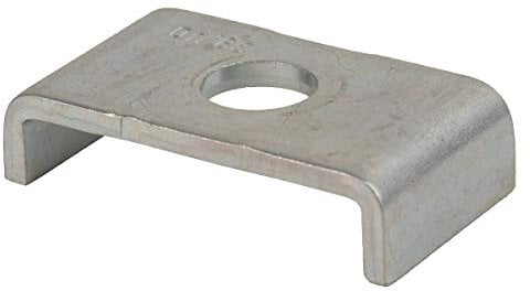 25 Stück - Sicherungsklammer für Profil 38mm x 40mm mit Durchgangsloch für M12 - Korrossionsschutz durch Verzinkung - qpool24