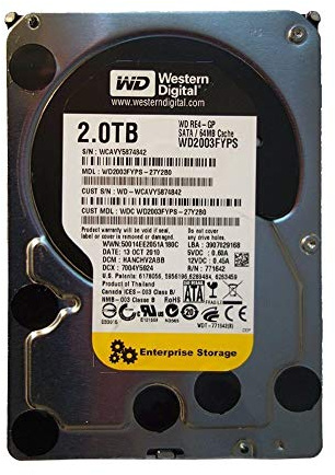 Western Digital wd2003 fyps Re4 2TB Internal Hard Drive 3,5 RPM SATAII (Ricondizionato)