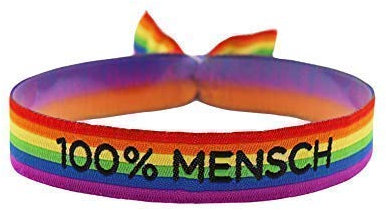 3x 100% Mensch Armband Festival Bändchen CSD Pride Lgbt