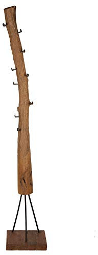 invicta INTERIOR Massive Garderobe HEMINGWAY 200cm Teakholz Kleiderständer Standgarderobe Teakholzstamm Ständer aus Massivholz Teak