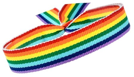 BDM Herren-Armband und Stoff für Damen mit den Farben der LGBT-Flagge, Regenbogen und Cusco-Flagge. Verstellbar an allen Handgelenken ohne Verschluss., One Size, Tela