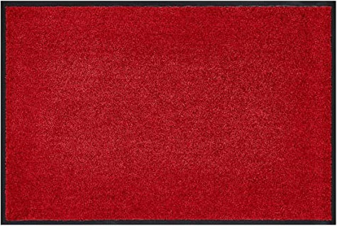 andiamo Premium-Fußmatte Wash & Clean - langlebige Schmutzfangmatte Hauseingang - als Fußmatte innen oder als Fußabtreter im überdachten Außenbereich - saugstarker Fußabstreifer 90 x 150 cm Rot
